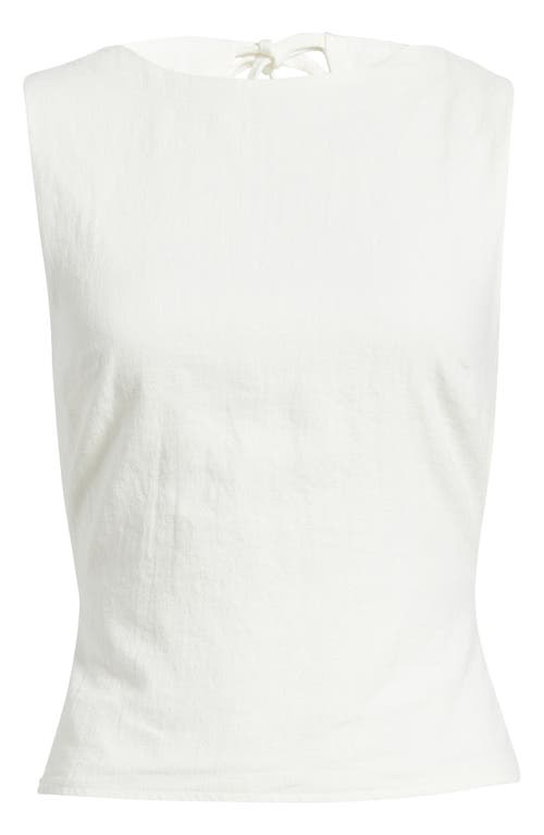 Princess Polly Penelopie Open Back Linen Blend Tank In White