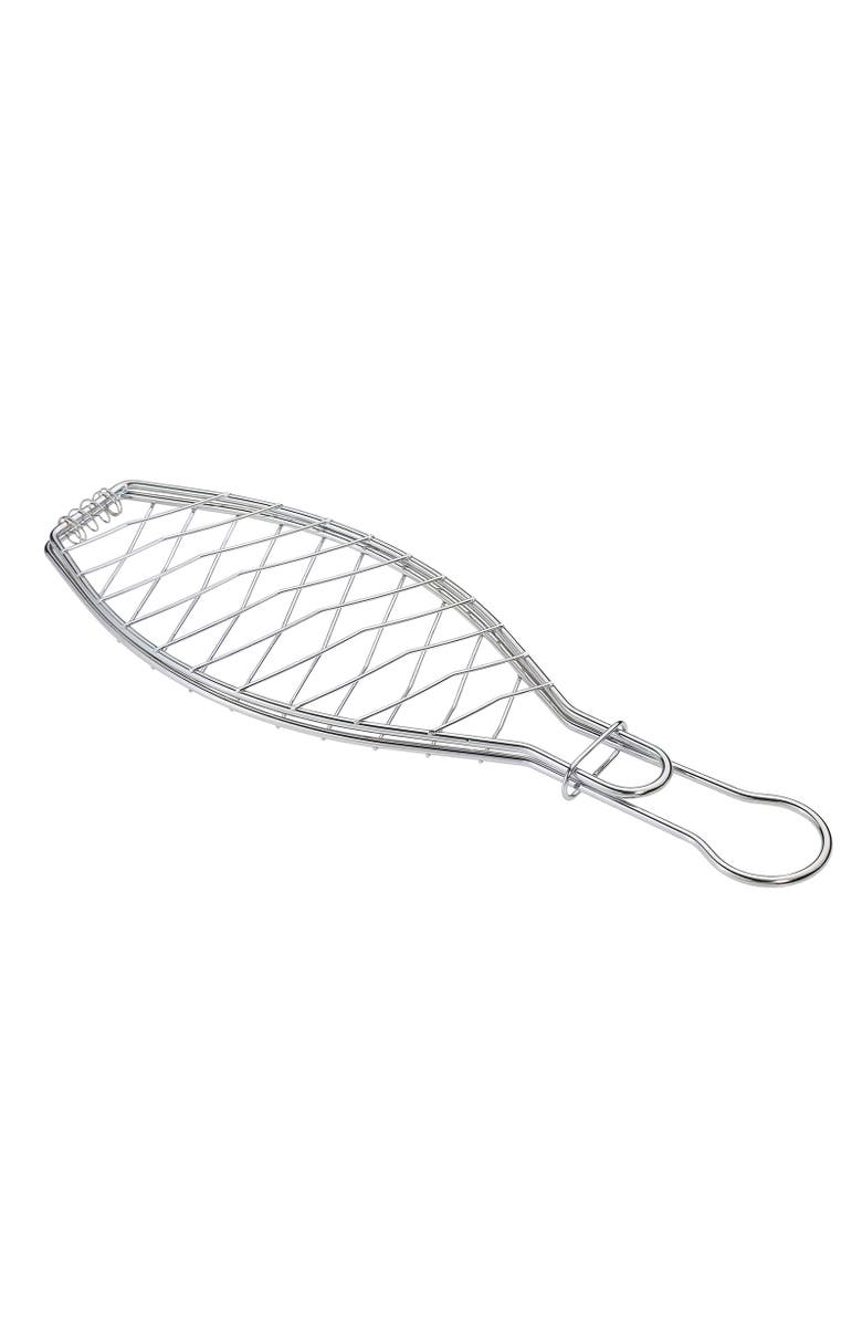 Kuchenprofi BBQ Grill Fish Basket, Large, Main, color, Silver