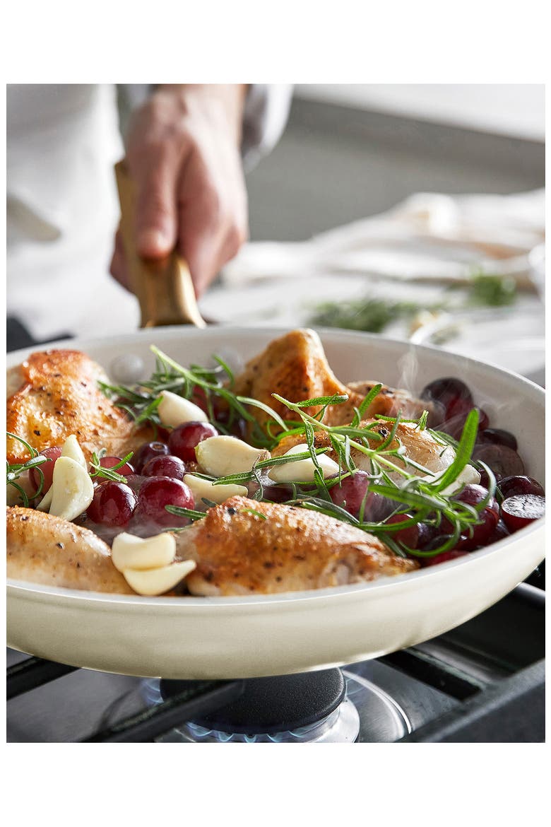 Reserve Set of 2 Ceramic Nonstick Frying Pans, Alternate, color, CREAM