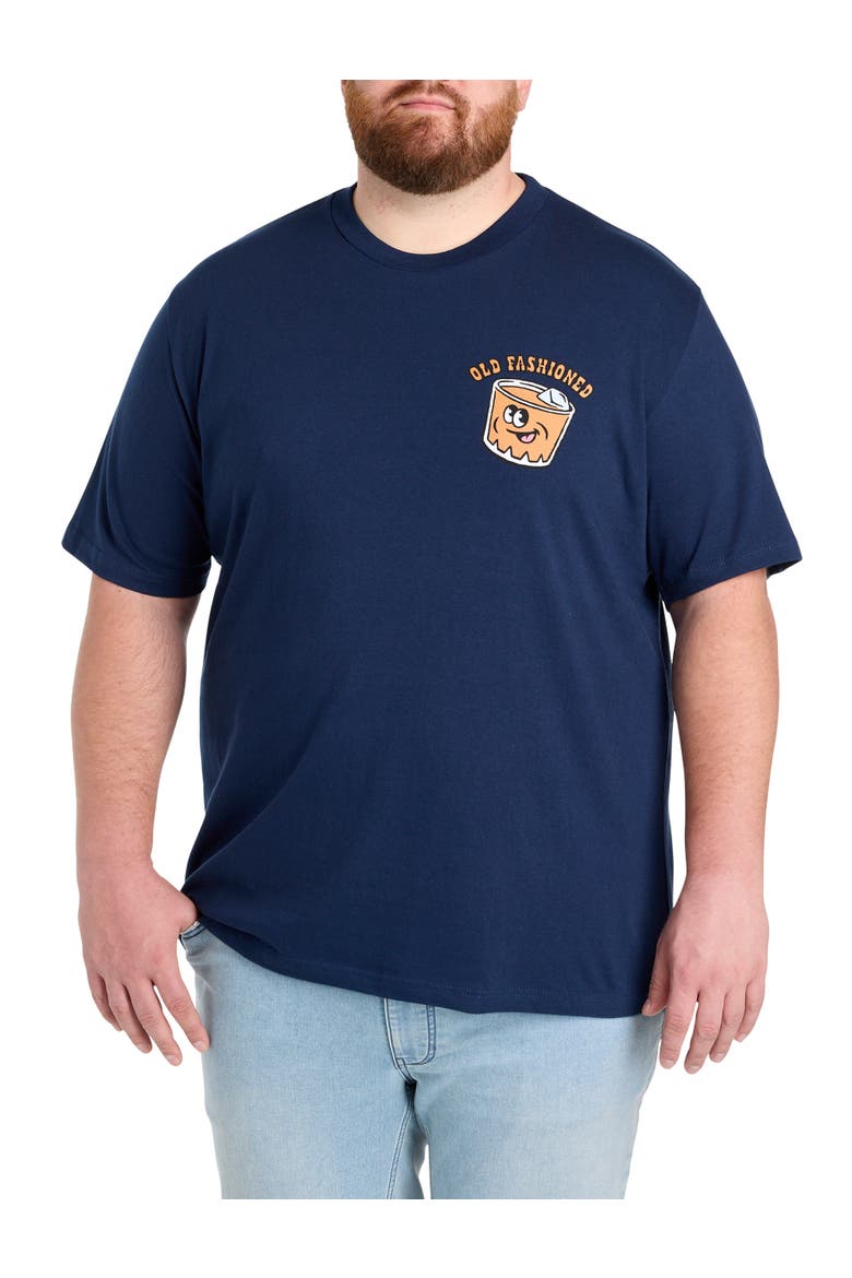 Big & Tall Old Fashioned Graphic Tee, Main, color, NAVY