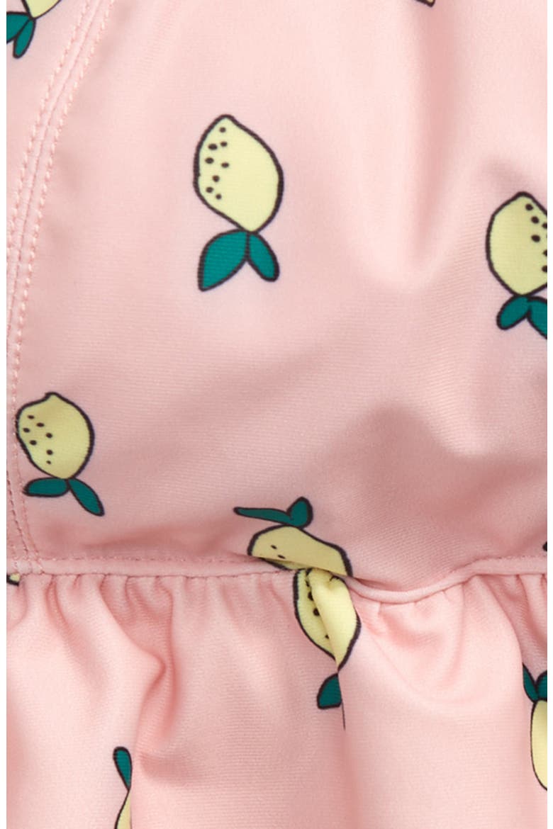 Reversible Ruffle Hat, Alternate, color, PINK POWDER LEMONS