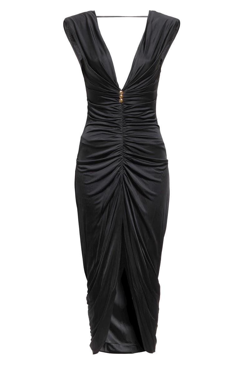 versace jersey dress Women's Ruched Liquid Cocktail fnf-sale-dresses-jumpsuits