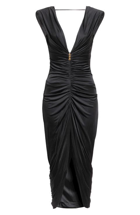 Draped Liquid Jersey Gown