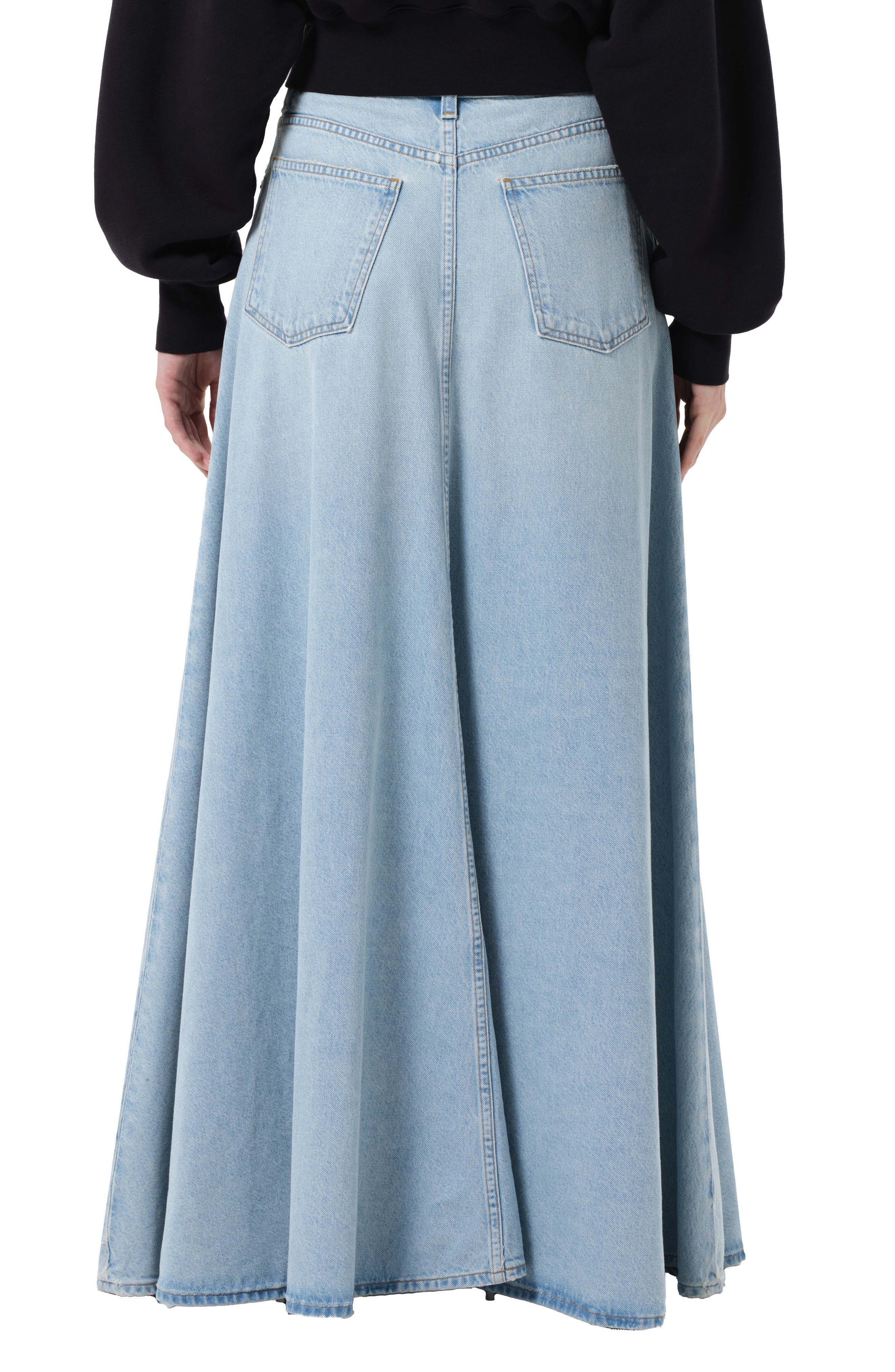 Odin Denim A-Line Maxi Skirt - image 2