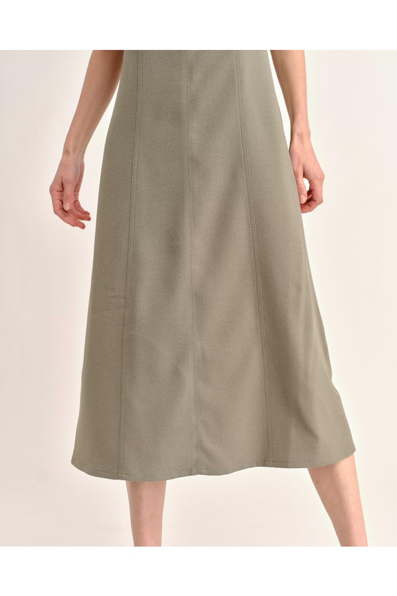 Rain Pebbled Crepe Midi Dress, Alternate, color, Moss