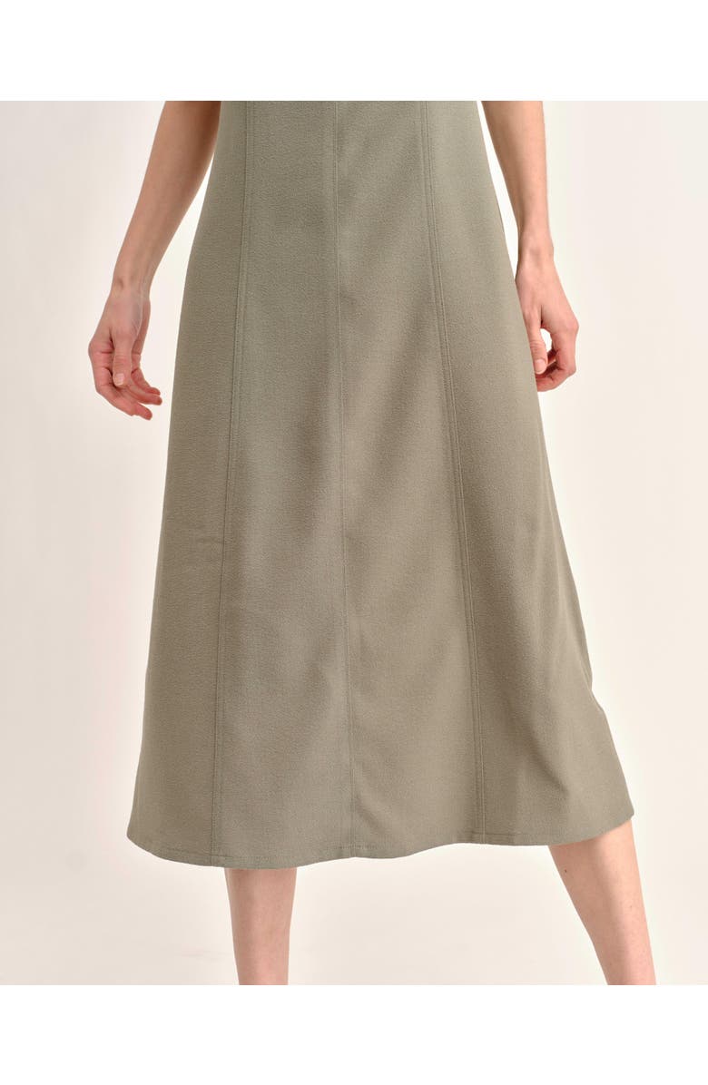 Cartolina Rain Pebbled Crepe Midi Dress, Alternate, color, Moss