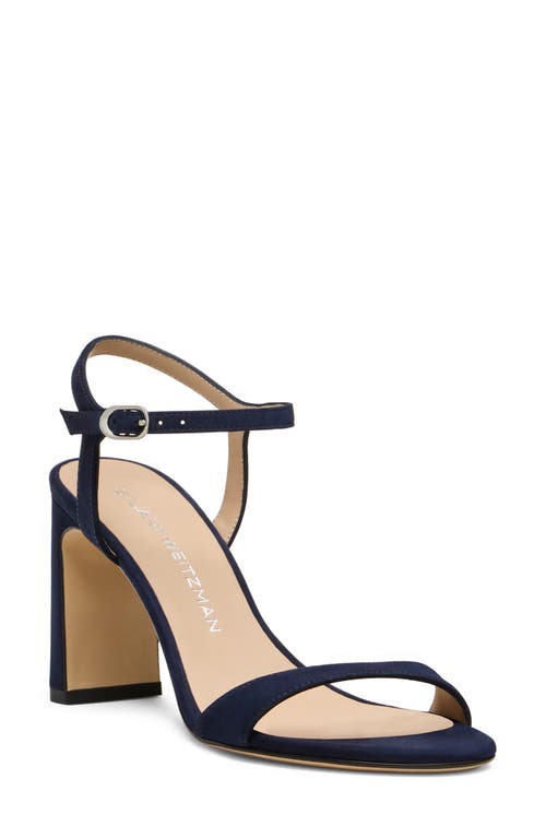 Stuart Weitzman Babette 85 Ankle Strap Sandal In Blue