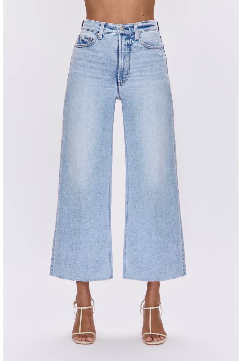 Lana Raw Hem Ankle Wide Leg Jeans, Main, color, SUN KISSED VINTAGE
