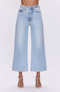 Pistola Lana Raw Hem Ankle Wide Leg Jeans