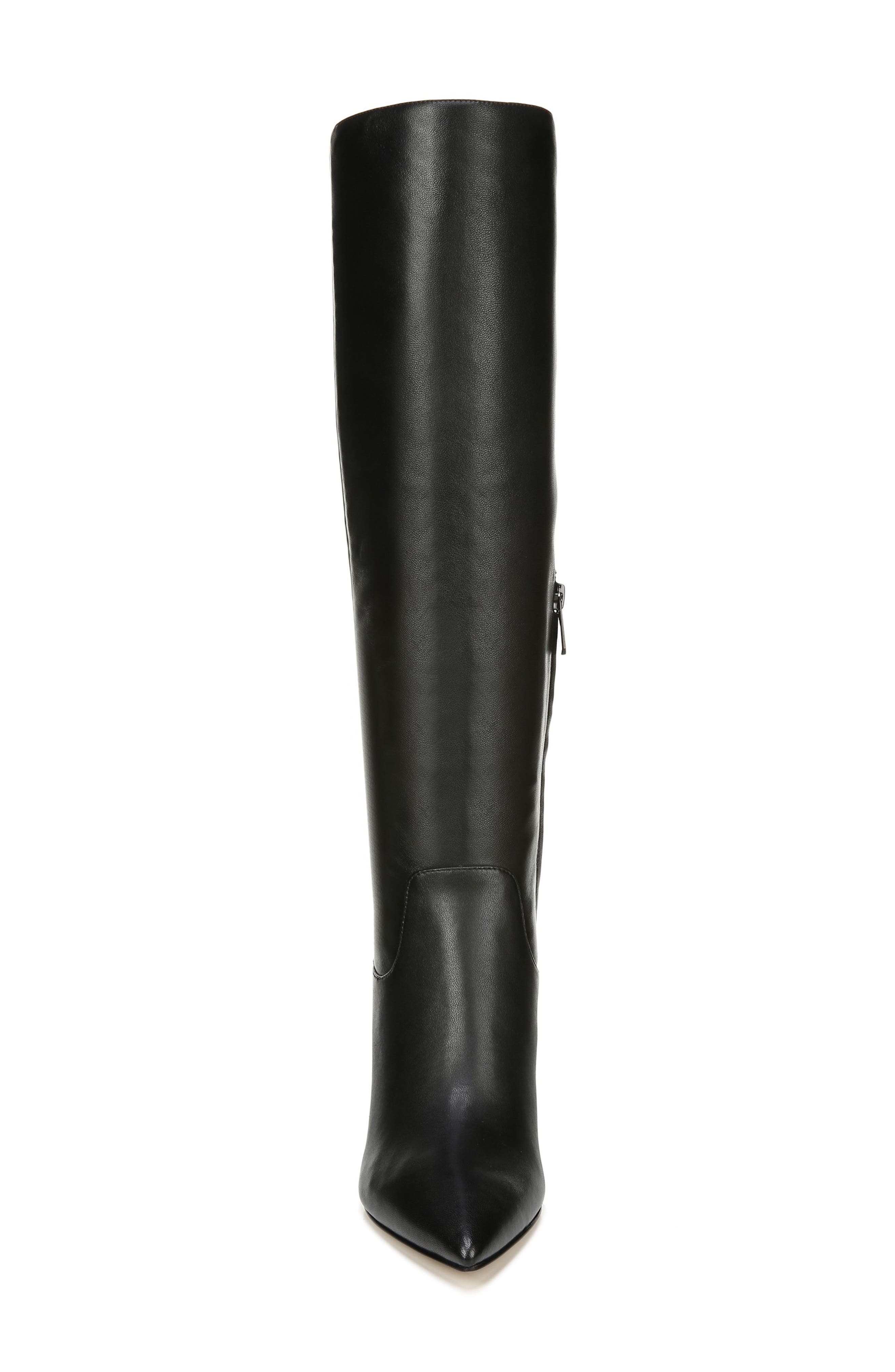 Hai Knee High Boot, Alternate, color, BLACK LEATHER LEATHER