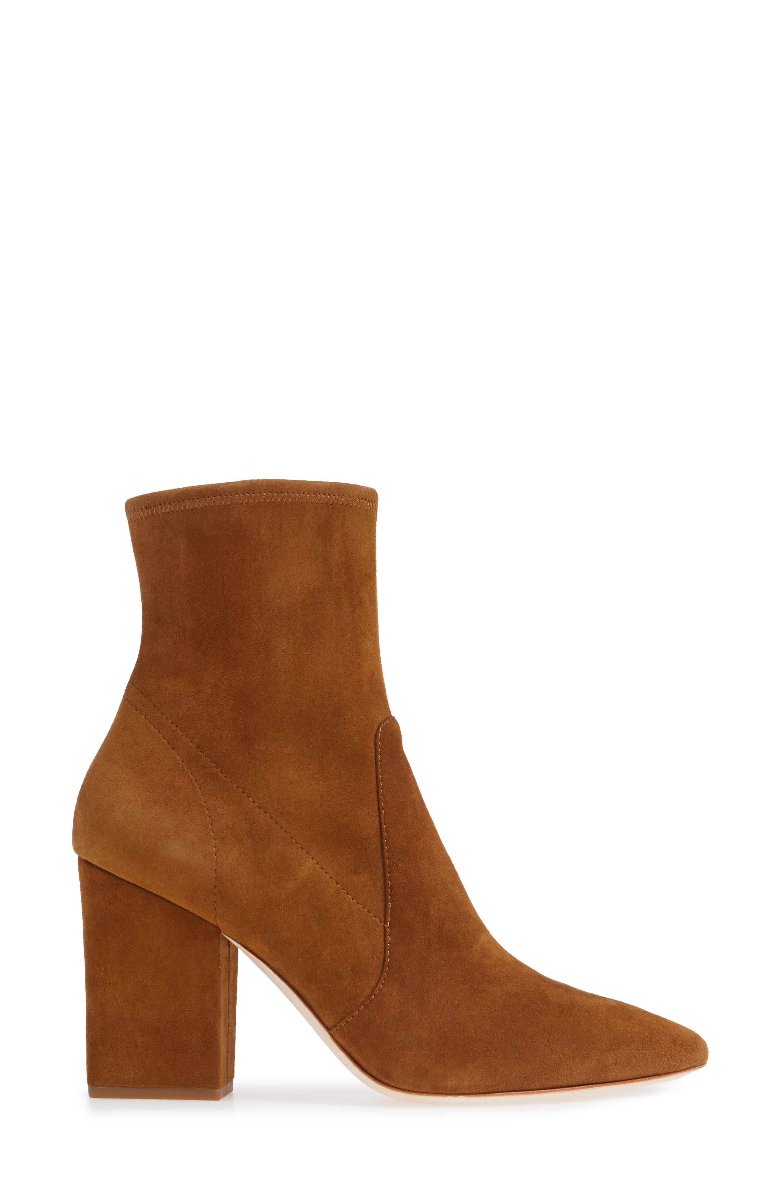 Isla Pointed Toe Bootie, Alternate, color, CACAO SUEDE