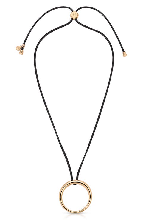 Eternal Orbit Cord Pendant Necklace