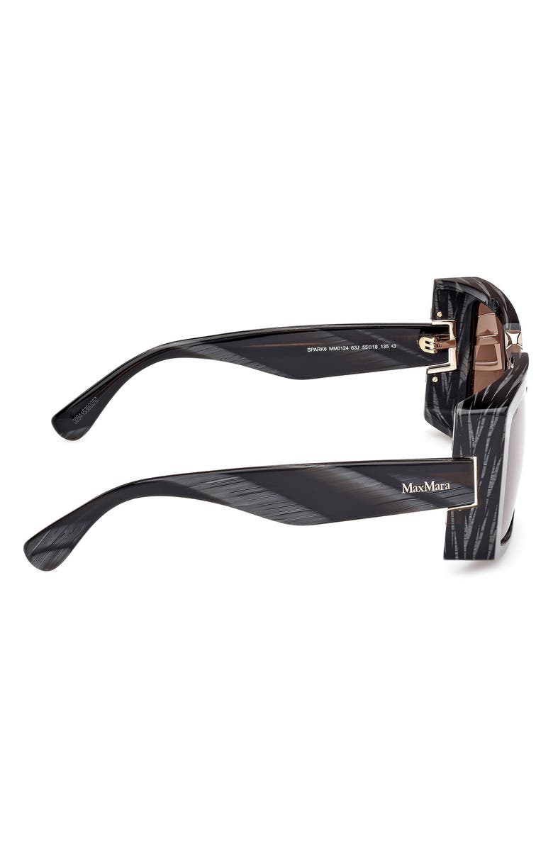 Max Mara 55mm Rectangular Sunglasses, Alternate, color,