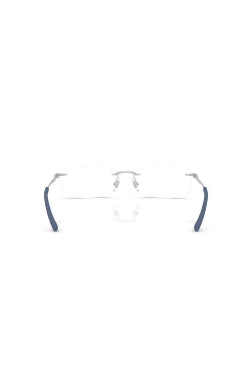 Arnette 58mm Rectangle Optical Glasses In Metallic