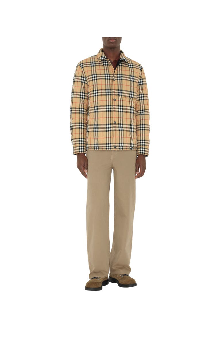 Burberry Reversible Quilted Nylon Overshirt, Alternate, color, Black