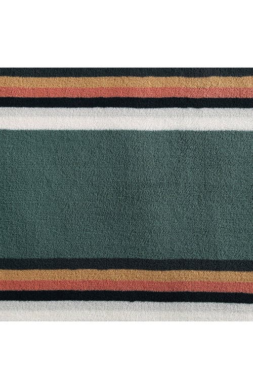 Wrangler Western Saddle Stripe Ultra Soft Plush Fleece Blanket In Green