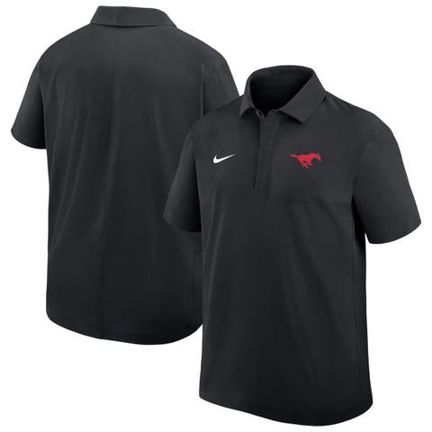 Men's Nike Black SMU Mustangs 2025 Sideline Polo