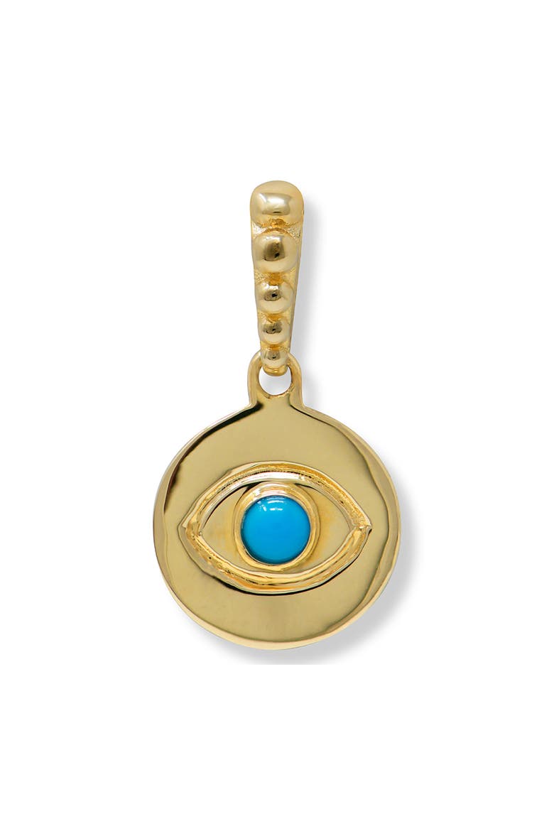 Evil Eye Disc Pendant, Main, color, TURQUOISE