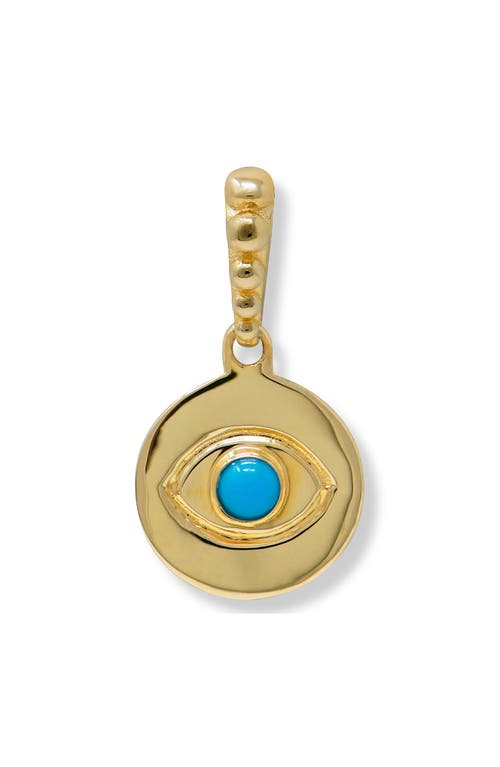 Anzie Evil Eye Disc Pendant in Turquoise at Nordstrom