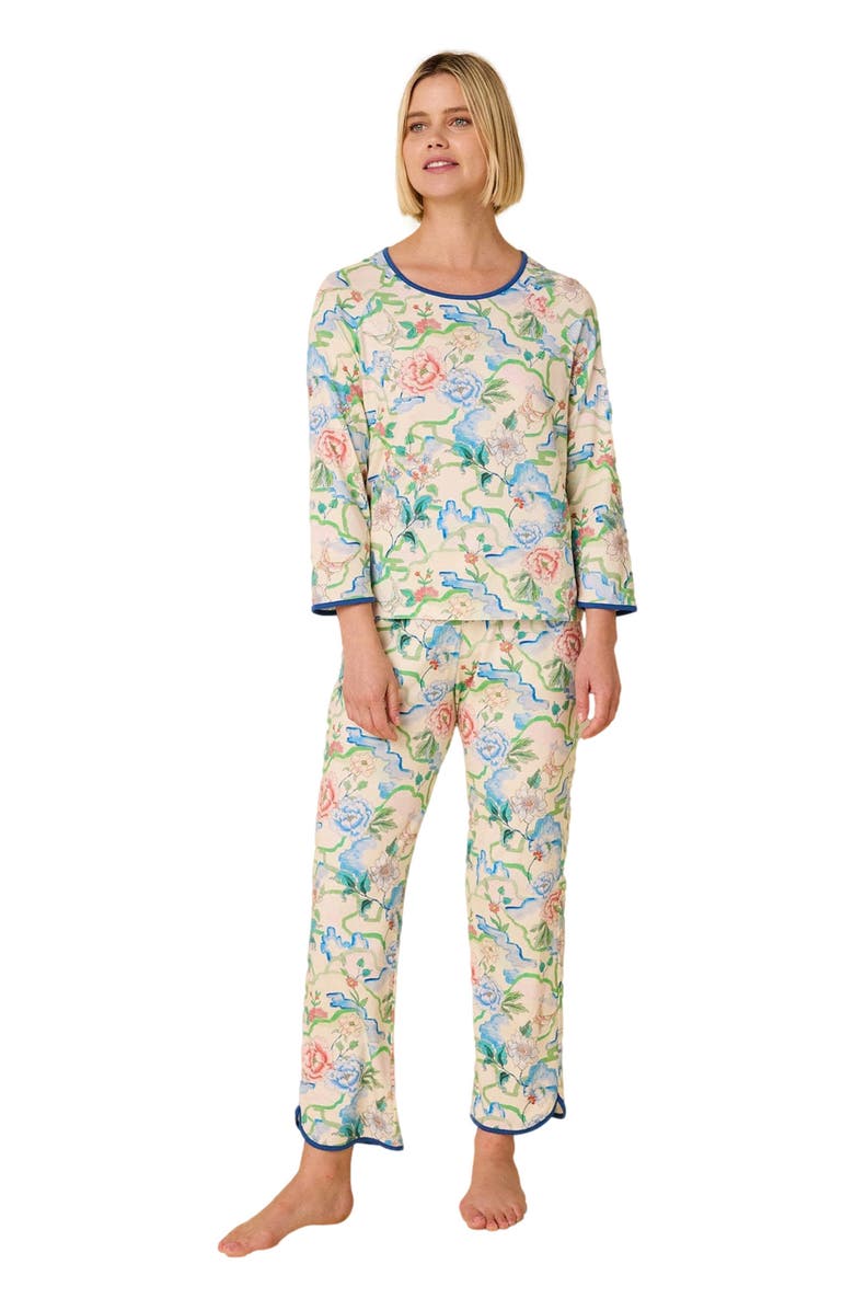 The Cat's Pajamas Pima Knit Simple Set, Main, color, Butterfly Floral