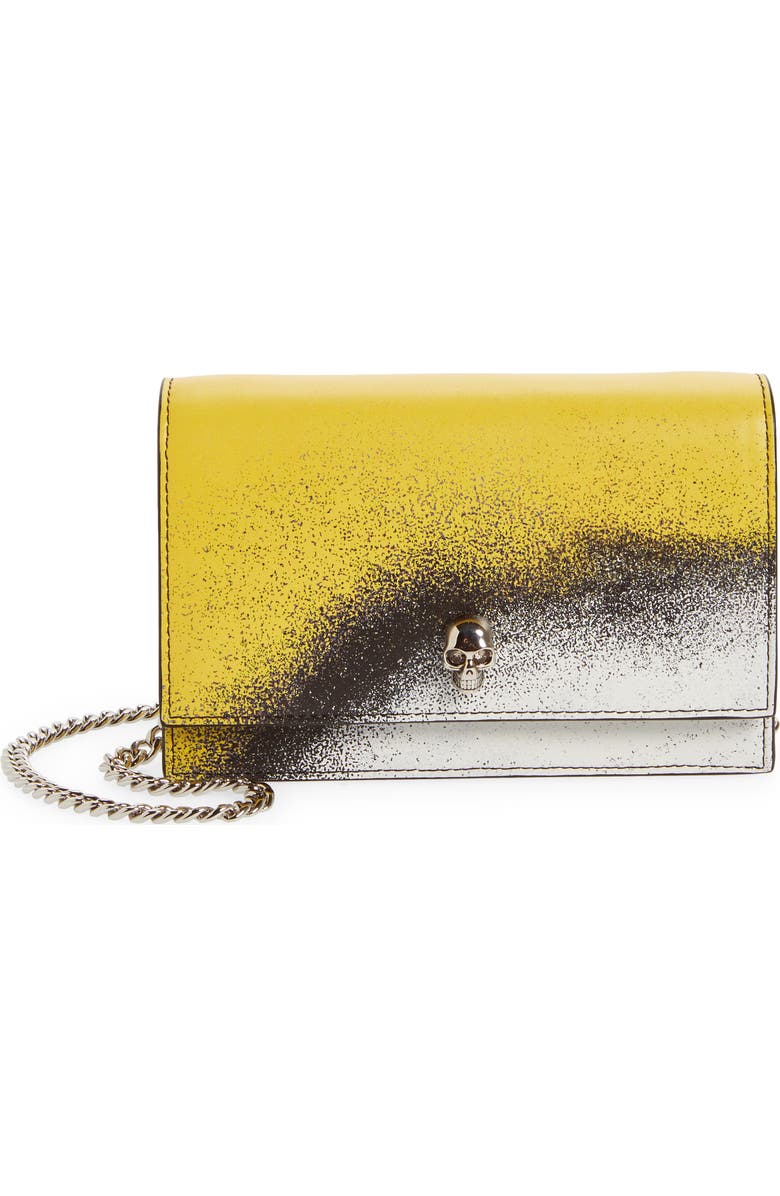 McQueen Small The Skull Leather Crossbody Bag, Main, color,