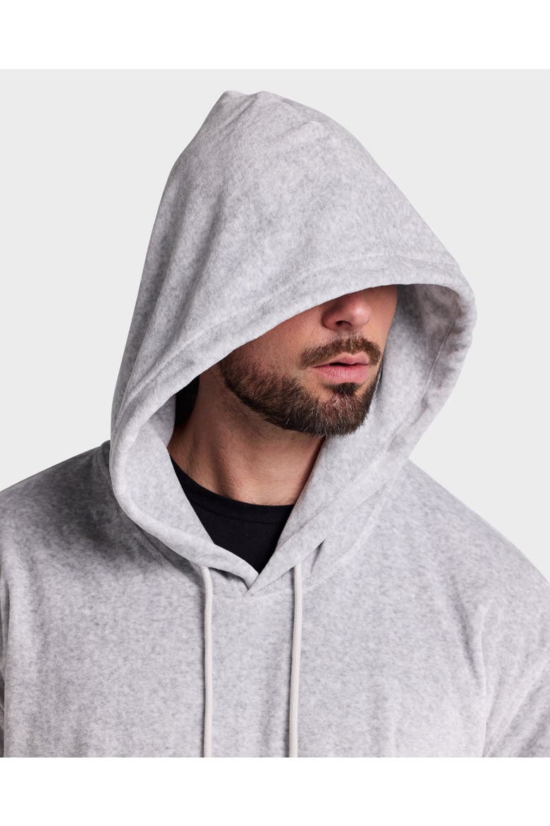 Velour Hoodie, Alternate, color, Grey