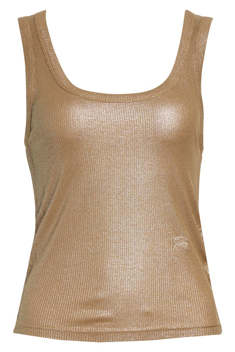 Tiana Ruched Metallic Tank, Alternate, color, LIGNUM BROWN