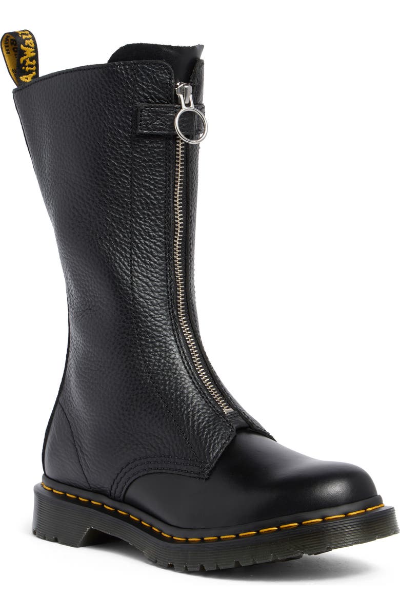 Dr. Martens 1B99 Front Zip Leather Boot, Main, color, Black