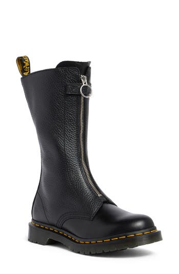 Shop Dr. Martens' Dr. Martens 1b99 Front Zip Leather Boot In Black