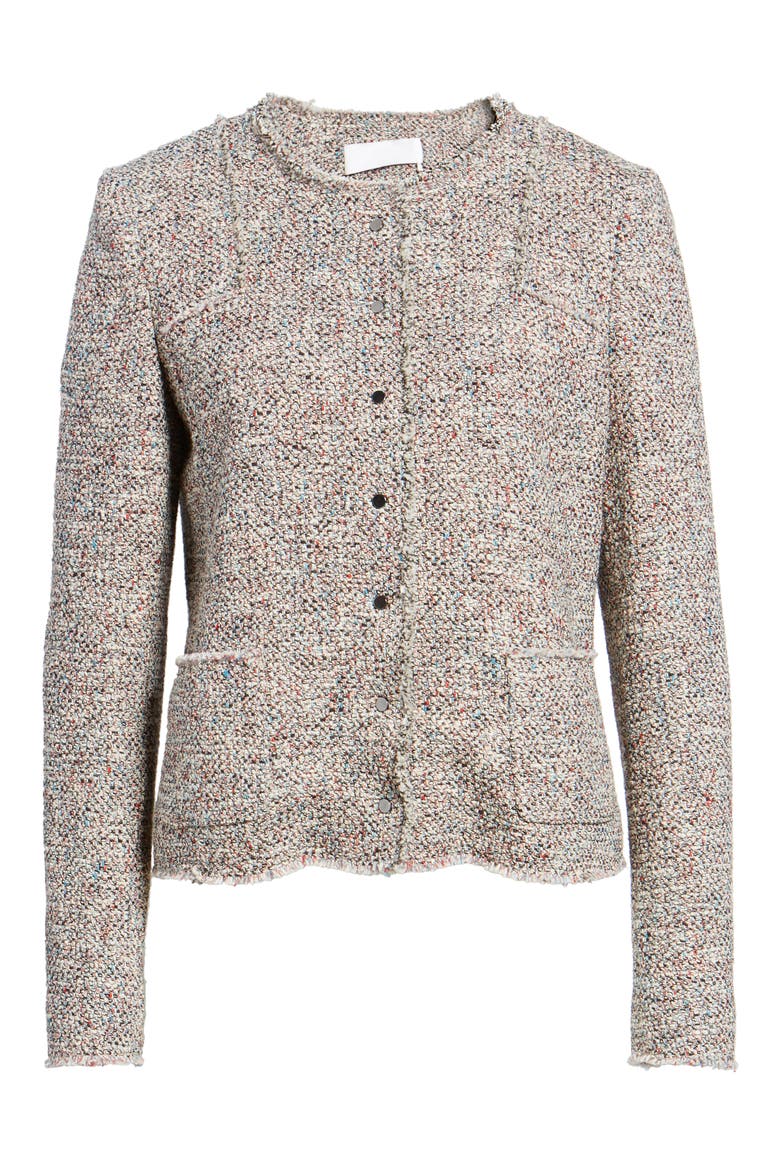 Koralie Tweed Jacket, Alternate, color, BLUE SKY FANTASY