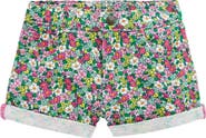 Mini Boden Kids' Floral Stretch Denim Shorts
