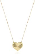 The Lovery Fine Jewelry Fluted Gold Single Heart Necklace