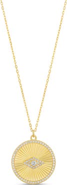 SHYMI Round Evil Eye Pendant Necklace
