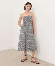 Pact Fit & Flare Strapless Dress Made With Organic Cotton