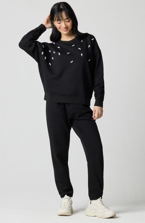 Florence By Mills Rosette Oversize Pullover In Black