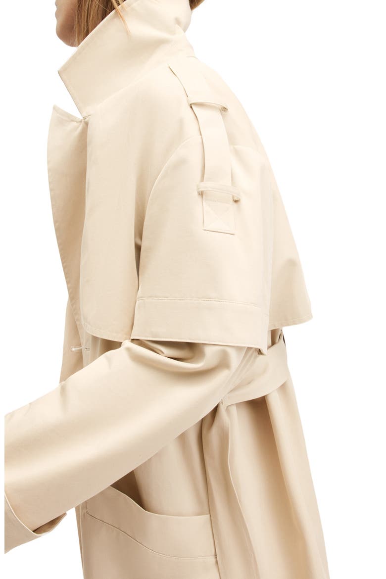 Clyde Double Breasted Trench Coat, Alternate, color, ECRU WHITE
