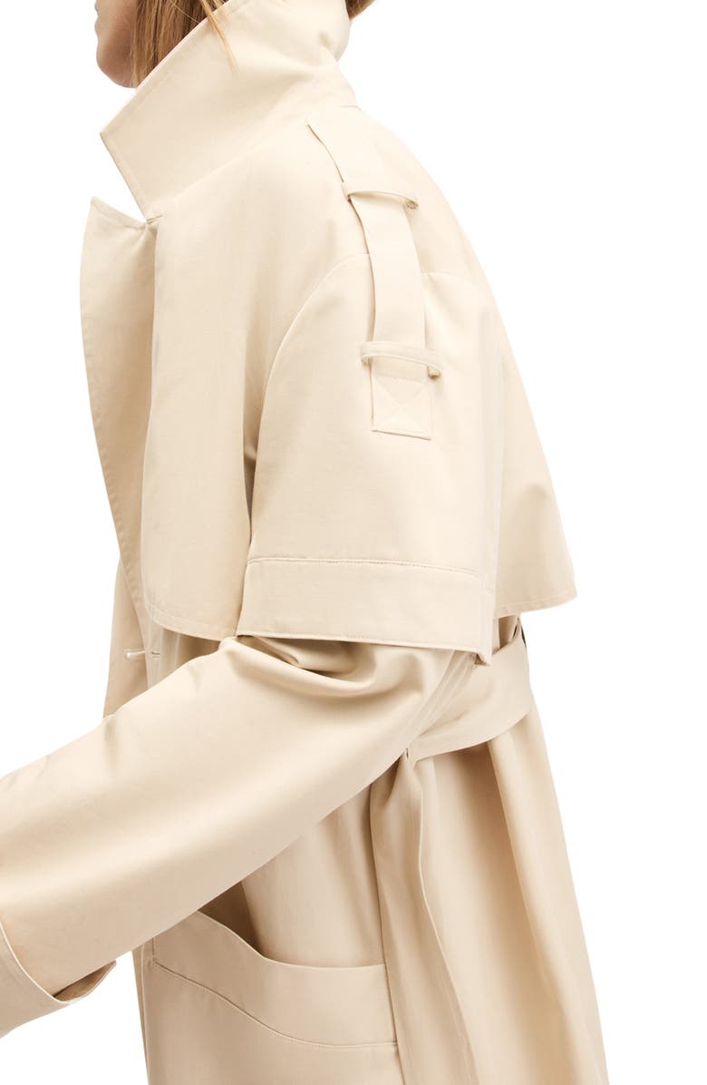 AllSaints Clyde Double Breasted Trench Coat, Alternate, color, Ecru White