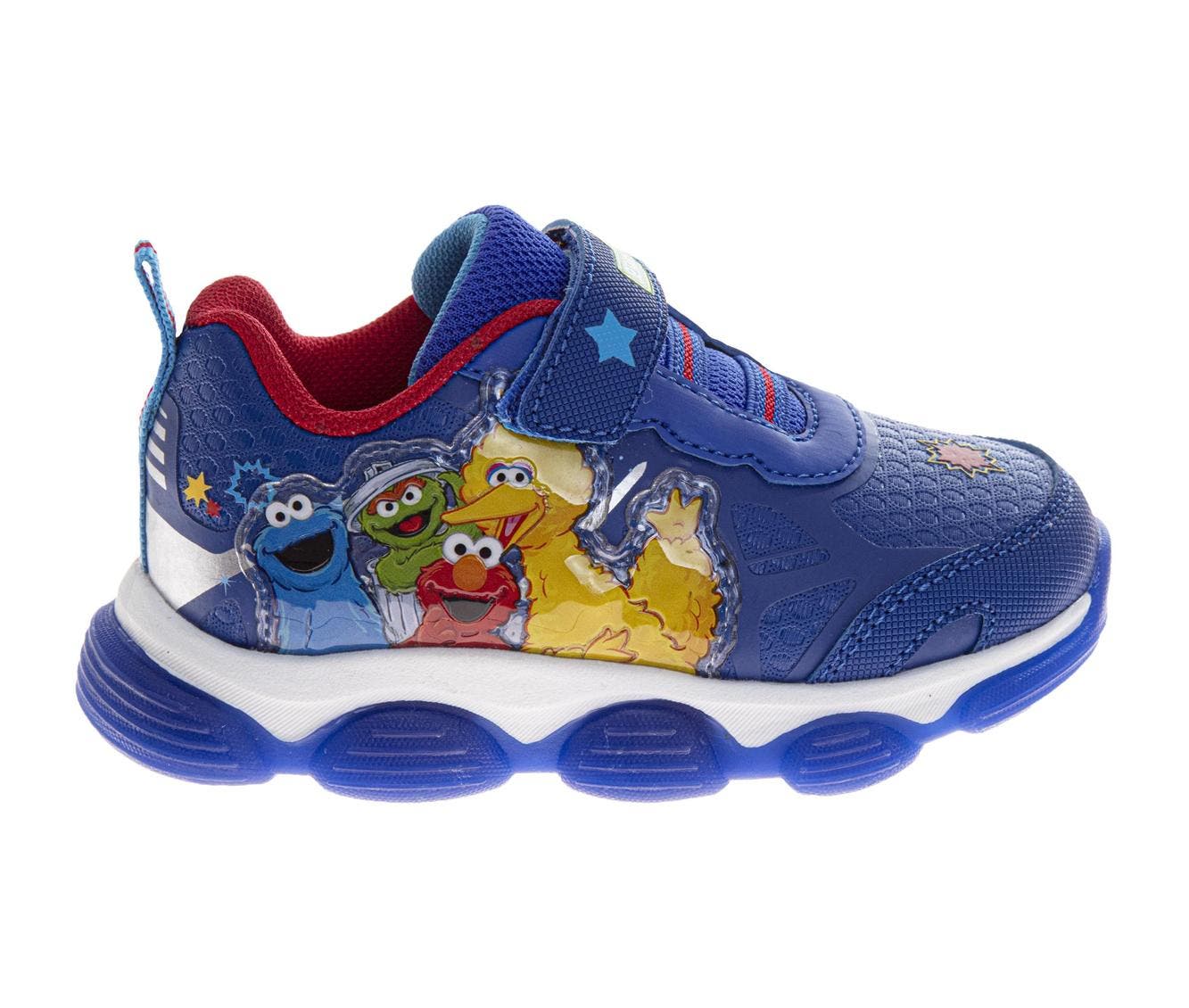 Sesame Street<sup>®</sup> Sesame Street Characters Kids' Lace Up Sneakers, Alternate, color, Blue