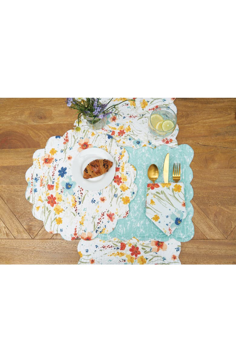 C&F Home Sheila Table Runner 14" x 51", Alternate, color, White