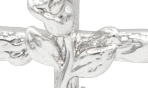 La Meno Inner Hope Hoop Earrings In Silver