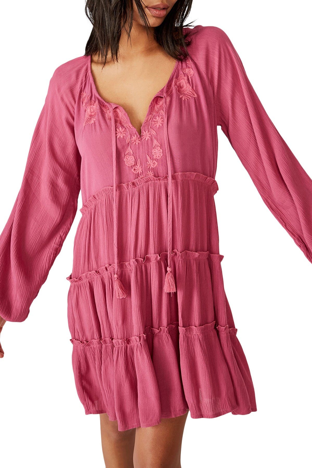 Cotton On Woven Millicent Long Sleeve Smock Dress (Women) | Nordstromrack