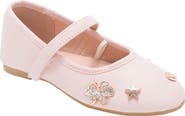 bebe Kids' Embellished Charm Mary Jane Flat