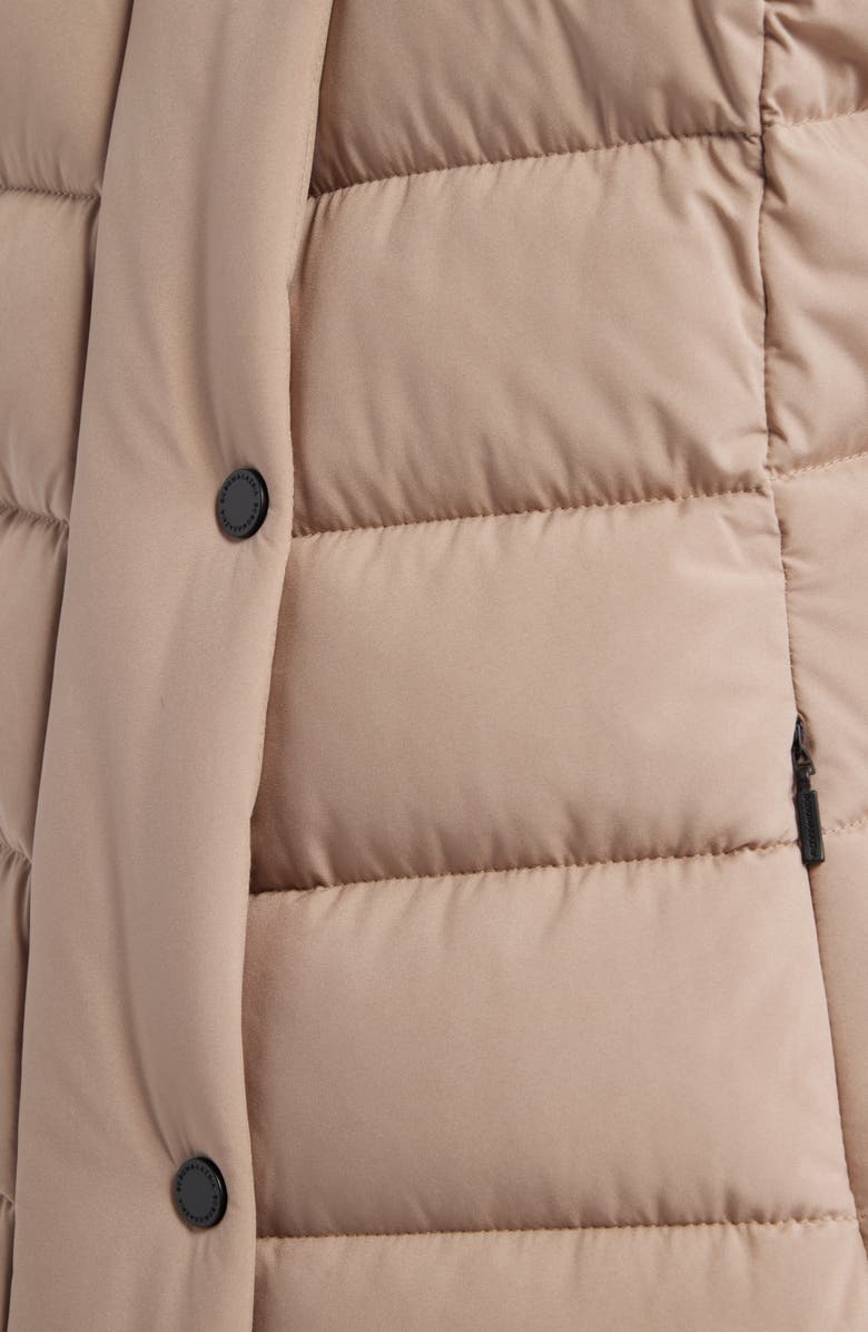 BCBG Max Azria Water Resistant Hooded Puffer Jacket, Alternate, color, Latte