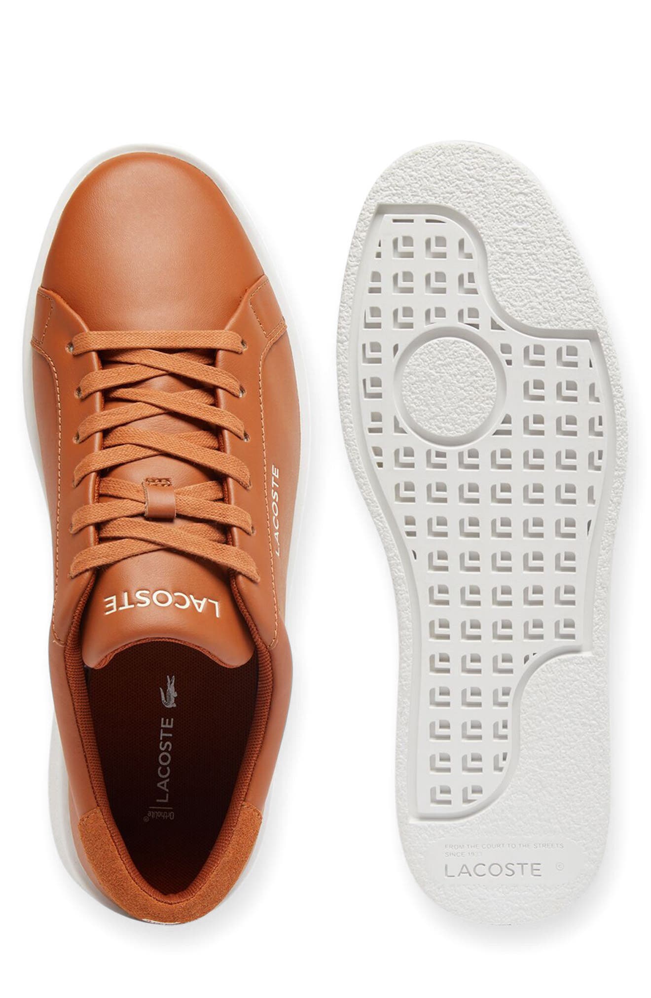 Lacoste Court Derby Sneaker, Alternate, color, Brown/ White