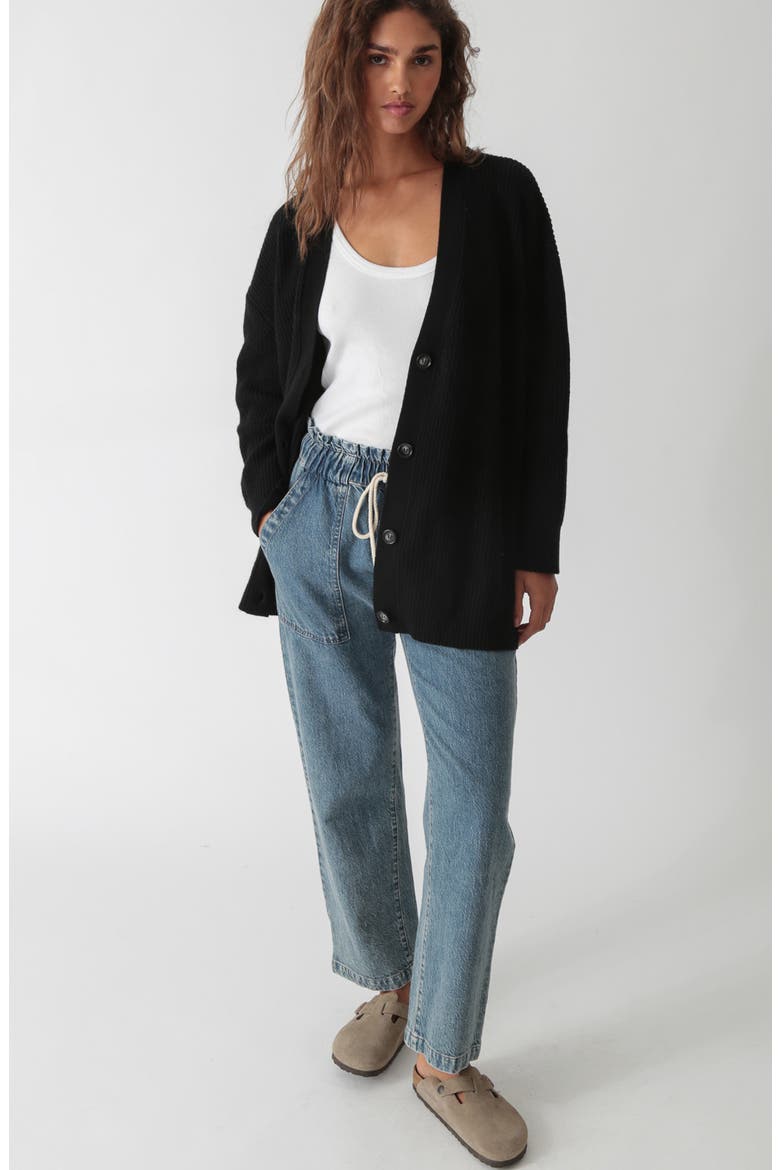 Drawstring Denim Pants, Alternate, color, MEDIUM DENIM BLUE