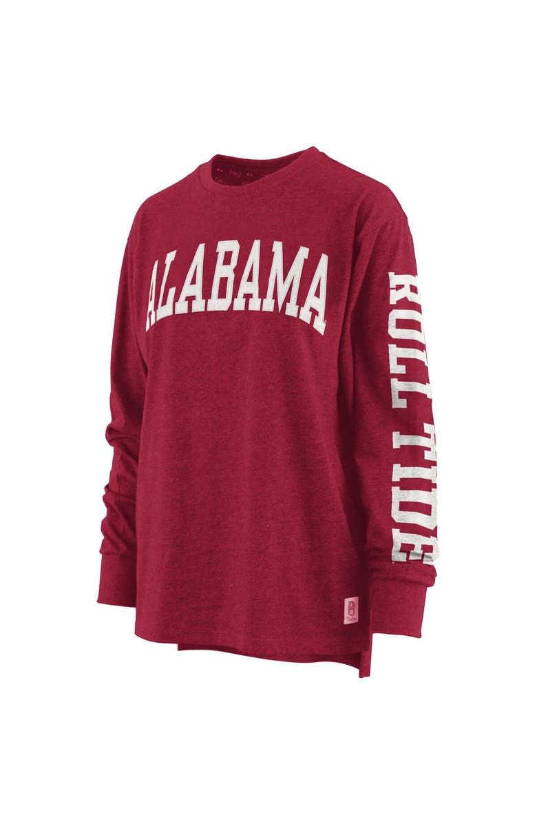 PRESSBOX Women's Pressbox Crimson Alabama Crimson Tide Two-Hit Canyon Long Sleeve T-Shirt, Alternate, color, Crimson