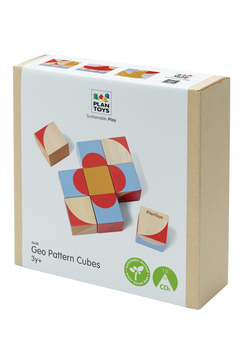 Geo Pattern Cube Playset, Alternate, color, RED MULTI