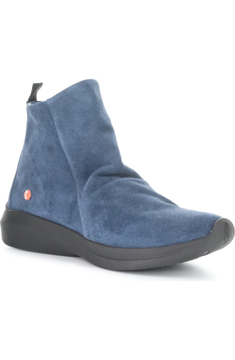 Softinos by Fly London Gujy Platform Wedge Bootie, Main, color, Blue Denim