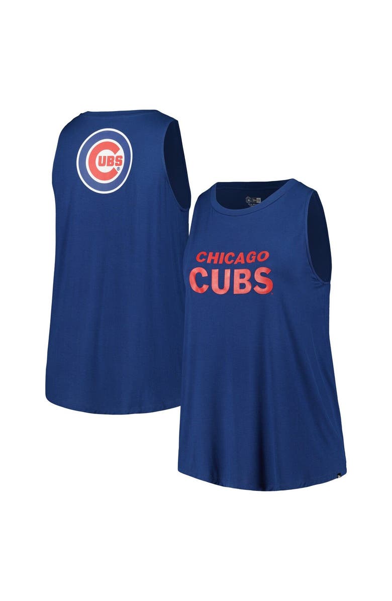 New Era Women's New Era Royal Chicago Cubs Plus Size Tank Top, Main, color, 