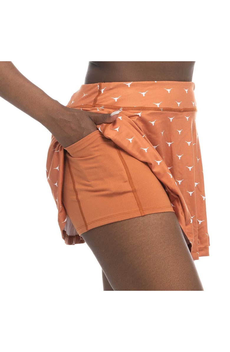 ZOOZATZ Women's ZooZatz Texas Orange Texas Longhorns Allover Print Flowy Skort, Alternate, color, Burnt Orange
